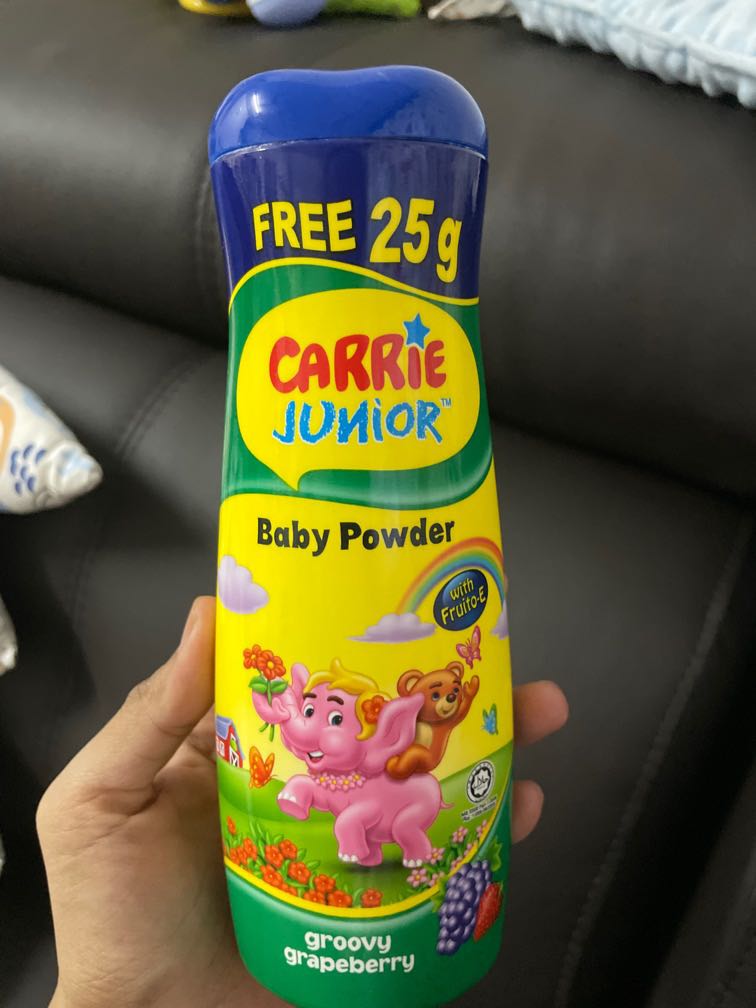 Carrie Junior Baby Powder Groovy Grapeberry, Babies & Kids, Bathing &  Changing, Baby Toiletries & Grooming on Carousell