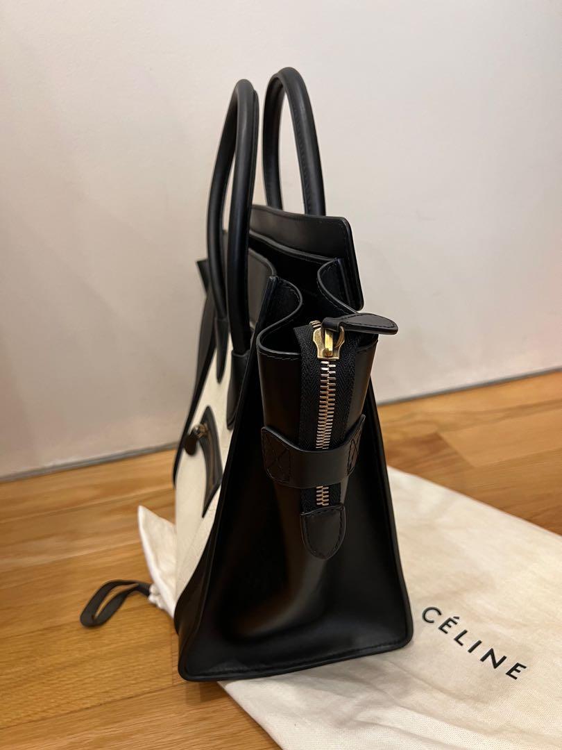 Celine luggage black and white sale