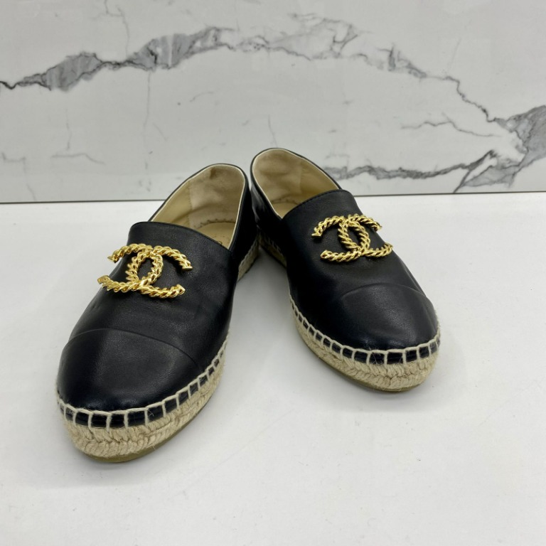 Gold chanel espadrilles online