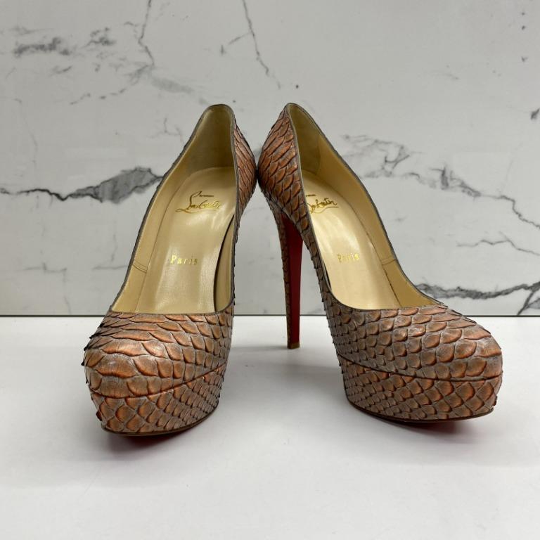 CHRISTIAN LOUBOUTIN PYTHON SKIN HEELS SIZE 38 227015297