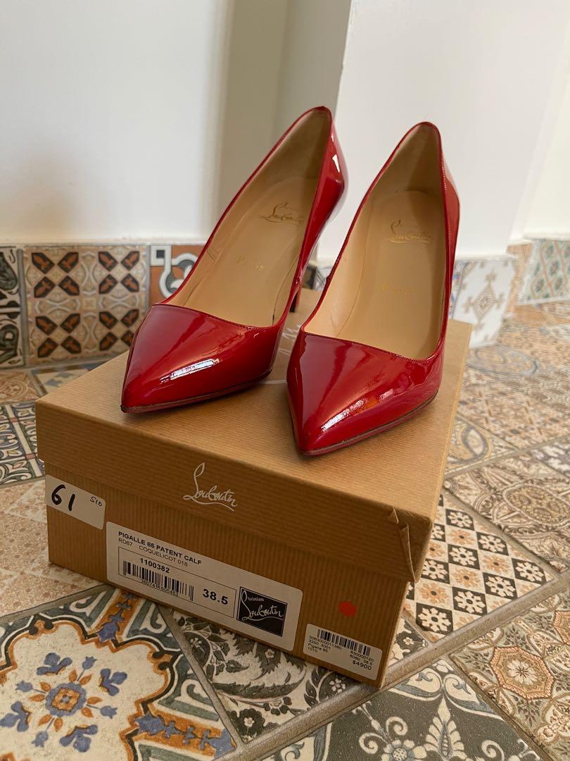 Christian Louboutin red patent heels EU38.5