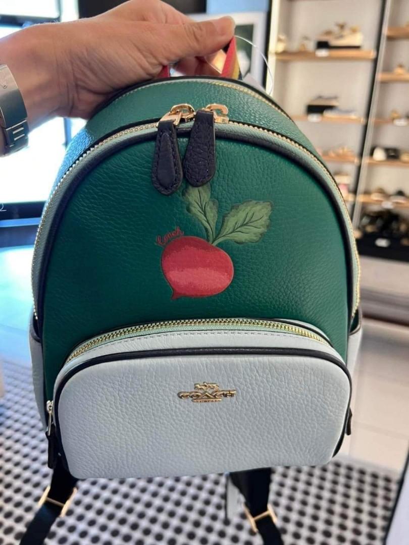 Coach Mini Court Backpack in Signature Canvas with Radish Women #39 s