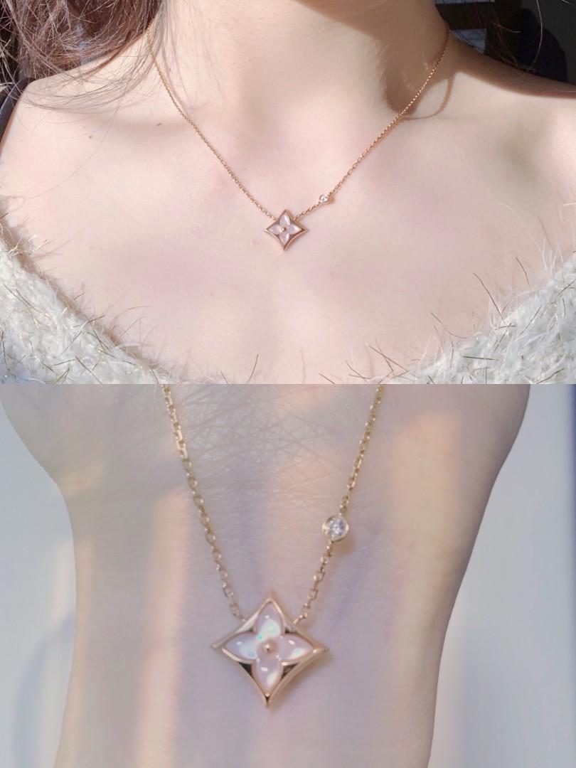 LOUIS VUITTON COLOR BLOSSOM BB STAR PENDANT PINK GOLD PINK MOTHER-OF-PEARL  & DIAMOND NECKLACE
