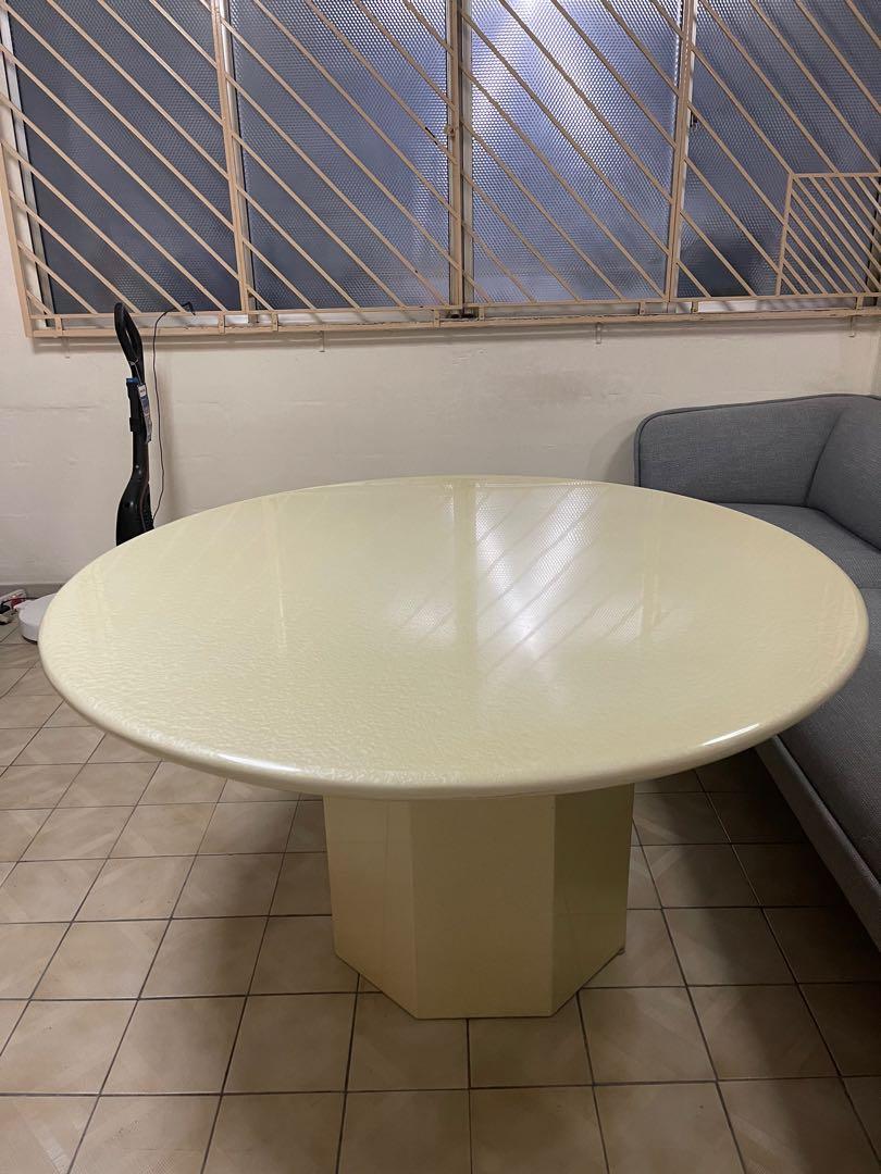 Compressed marble dining table, Furniture & Home Living, Furniture ...