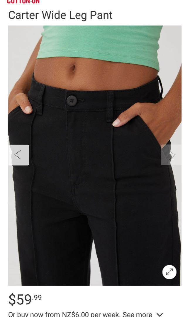 Cotton:On Carter wide leg pants in black