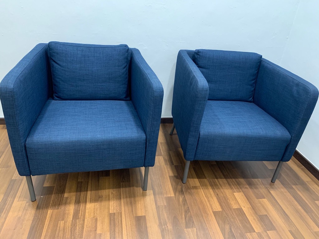 Blue discount armchair ikea
