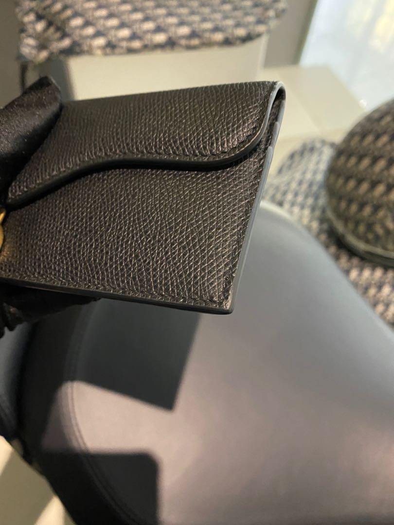 Dior Saddle Card holder in Black, Luxury, Bags & Wallets on Carousell