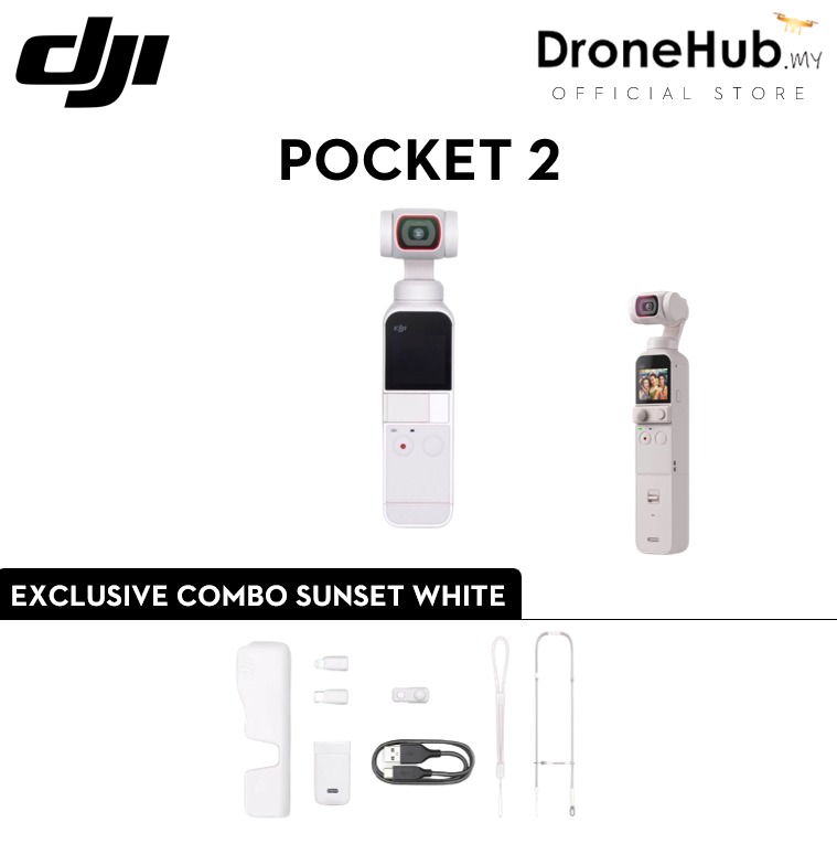 DJI Pocket 2 Exclusive Combo (Sunset White) - Pocket