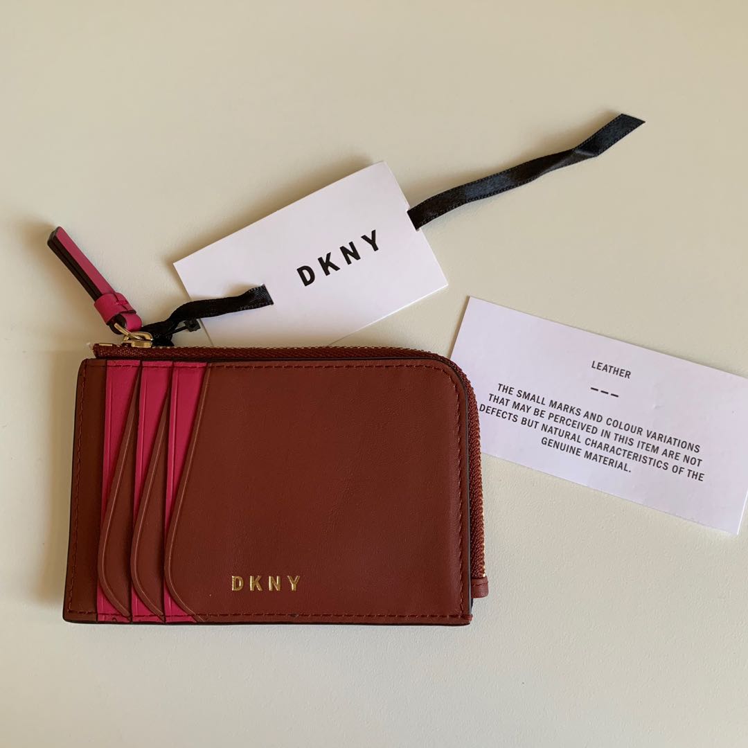 Dkny zip on sale card holder