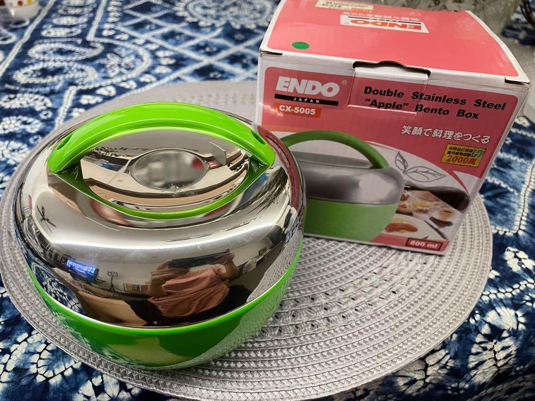 Endo Stainless Steel Lunch Bento Box 800ml, Furniture & Home Living