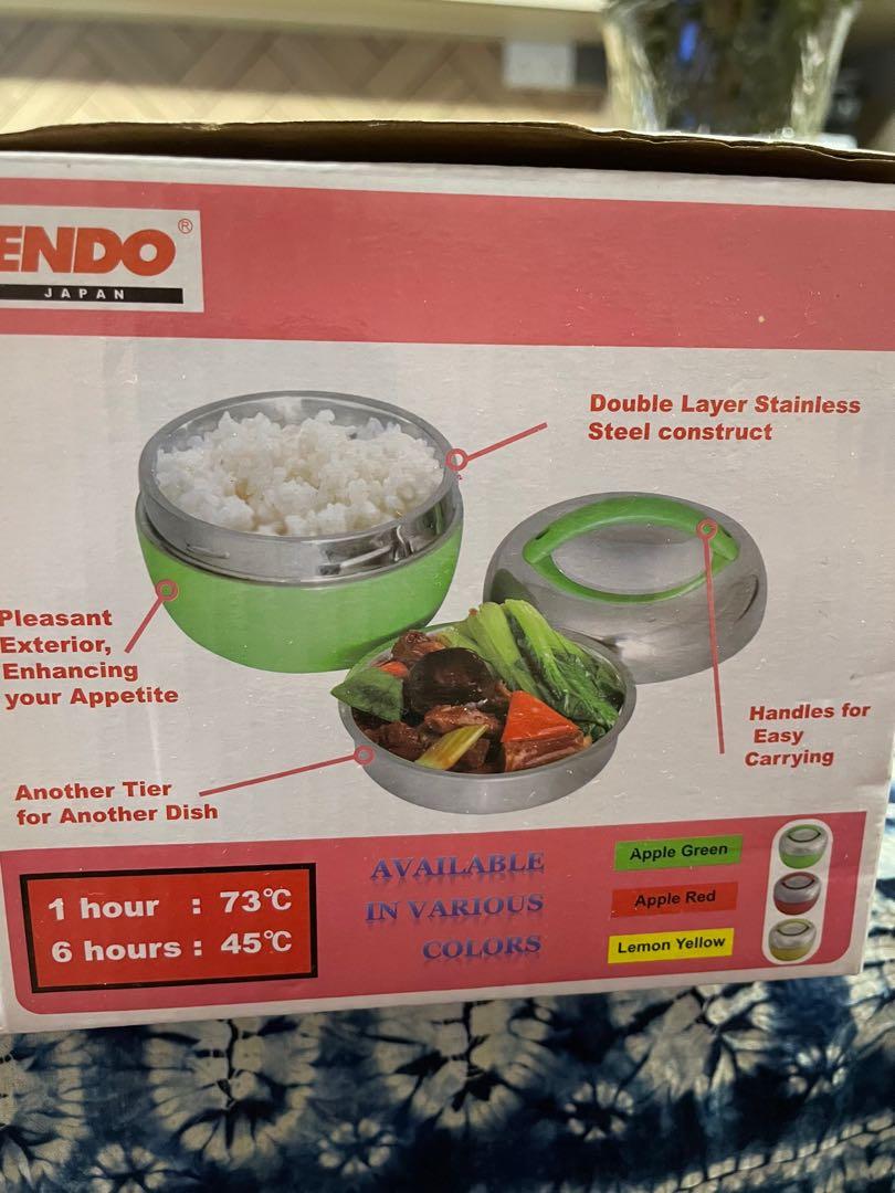 Endo Stainless Steel Lunch Bento Box 800ml, Furniture & Home Living