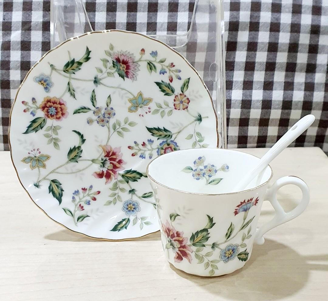 Exceed Bon Buckingham by Keito Japan Floral Cup Saucer Stirer set