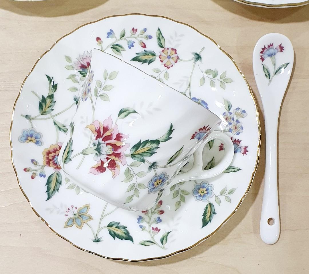 Exceed Bon Buckingham by Keito Japan Floral Cup Saucer Stirer set