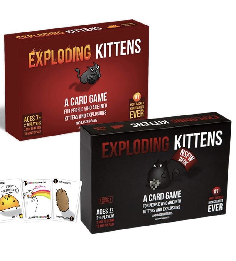 Exploding Kittens & NSFW Kickstarter Ed, Hobbies & Toys, Toys & Games
