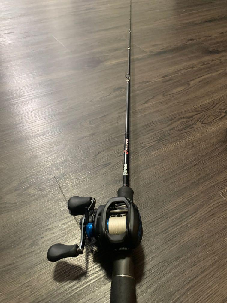 Big game fishing rod and reel, Sports Equipment, Fishing on Carousell
