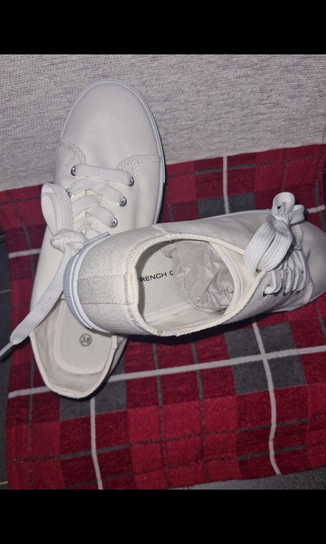 French connection white best sale trainers