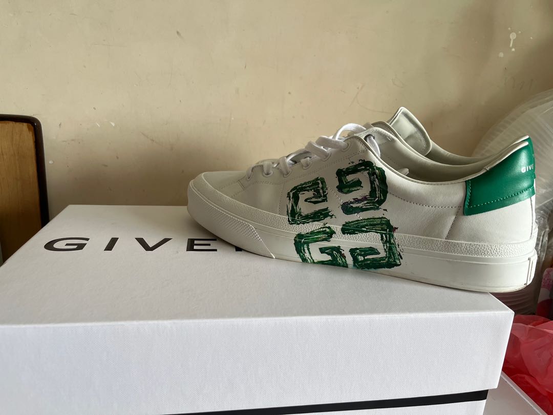 GIVENCHY city sport logo print leather sneakers, 男裝, 鞋, 便服鞋