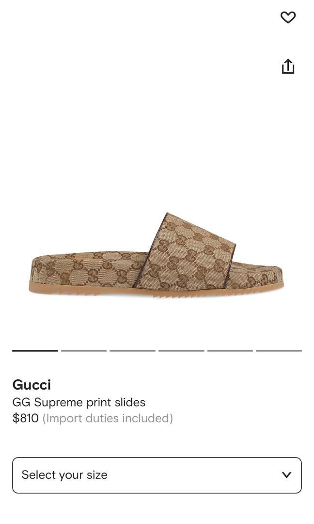 Gucci slides supreme clearance