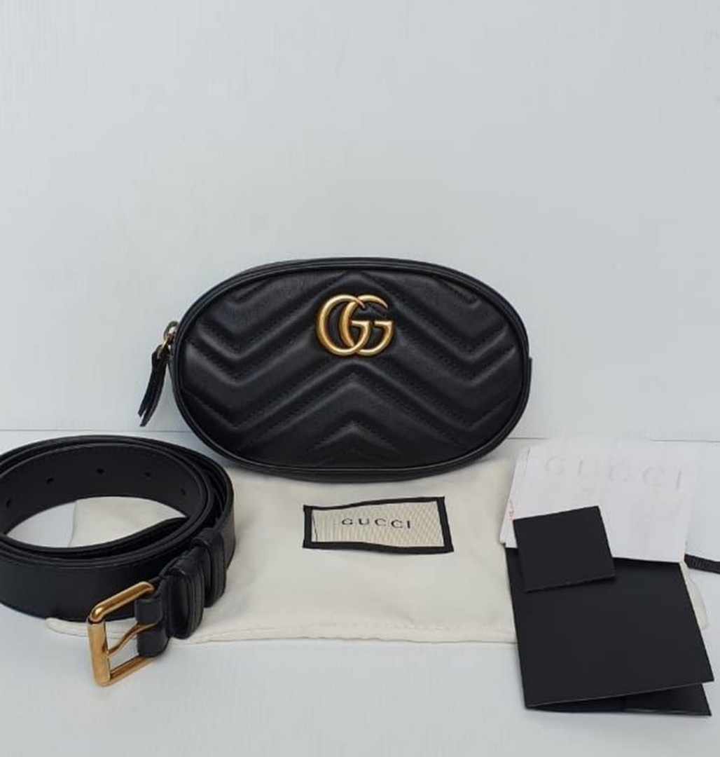 Gucci Marmont Black Belt Bag, Barang 