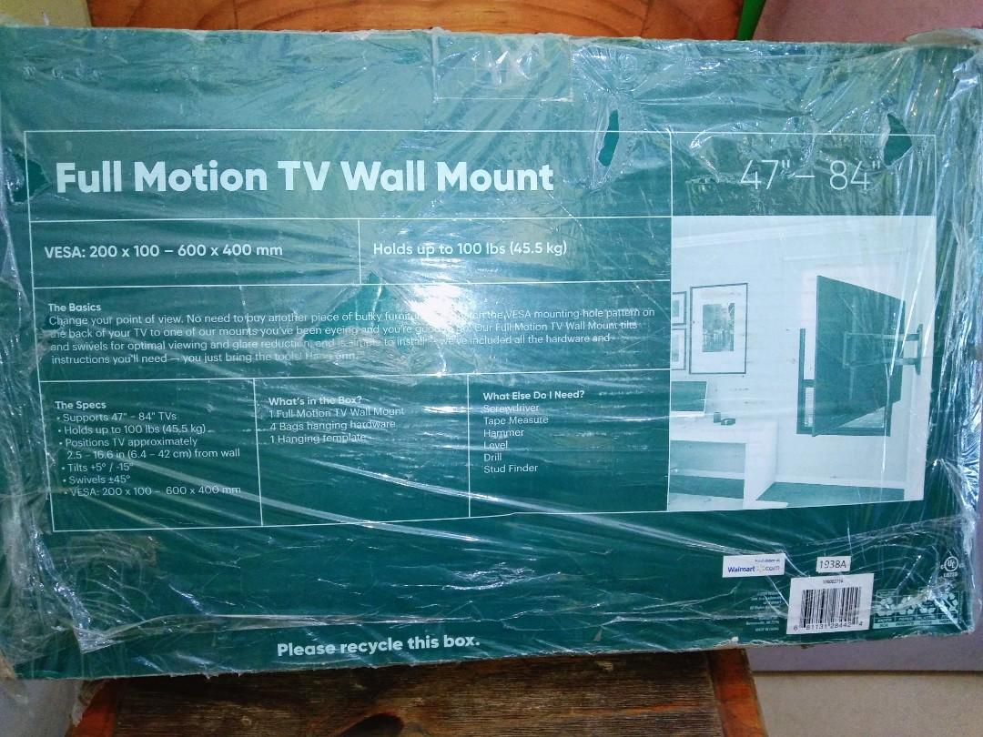 Hang Onn Full Motion TV Wall Mount, 47" 84", Mobile Phones & Gadgets