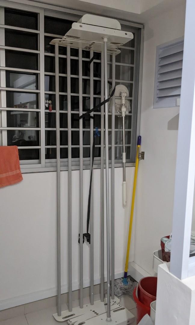 Hdb bto laundry rack (manual pulley system, 2.06m), Furniture & Home