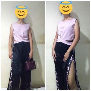 H&M Cherry Blossom Snap Pants