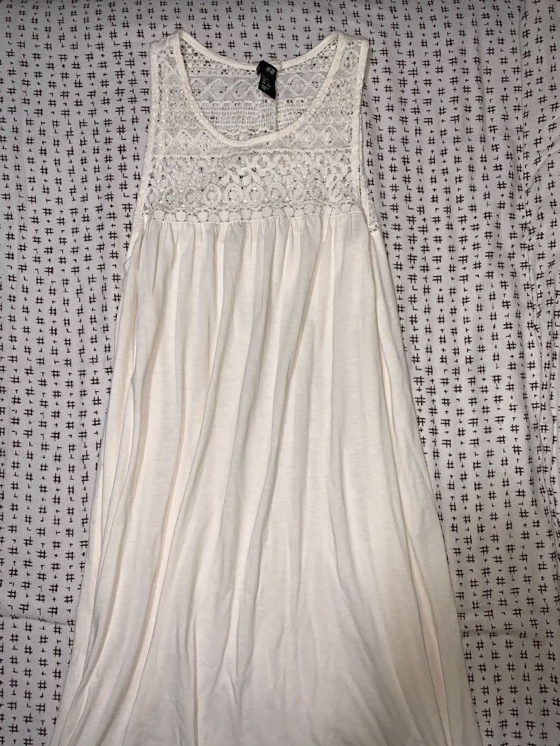 HnM Beachy White Lace Dress, Women's Fashion, Dresses & Sets, Dresses ...
