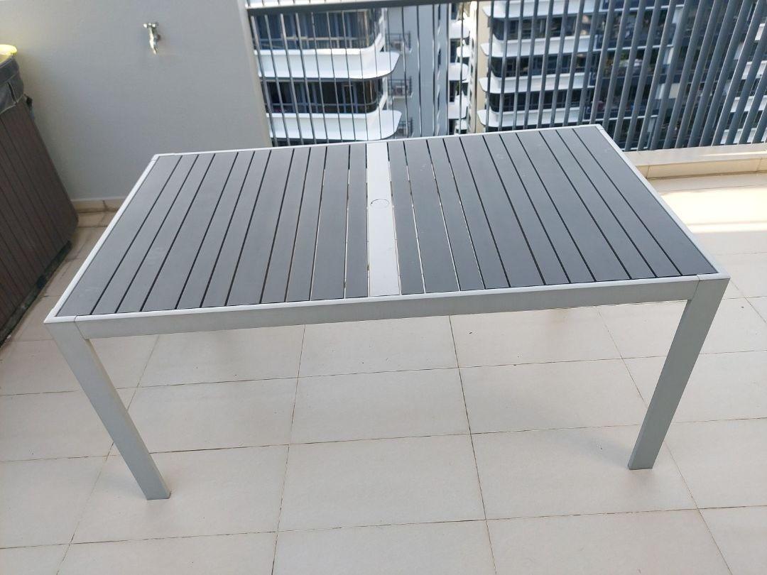 IKEA aluminium outdoor dining table, Furniture & Home Living, Outdoor