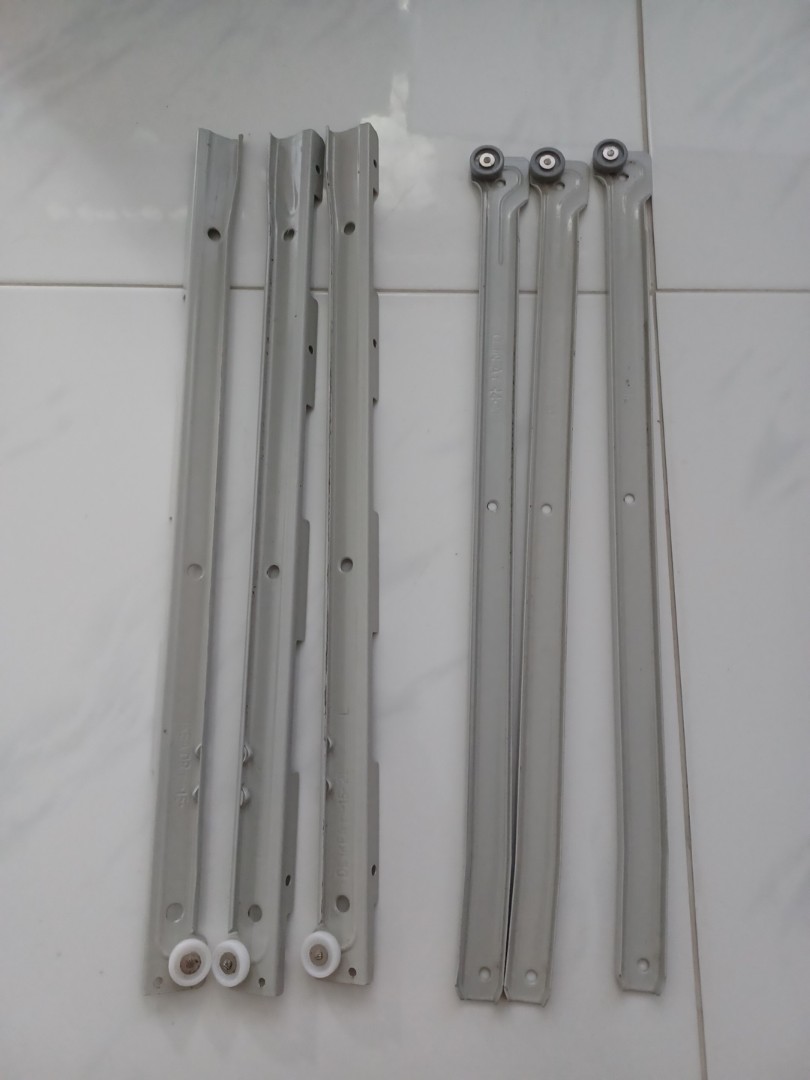 Ikea Besta drawer slides roller tracks, for DIY, Furniture & Home