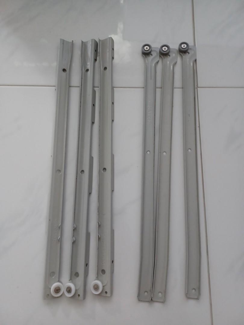 Ikea Besta drawer slides roller tracks, for DIY, Furniture & Home