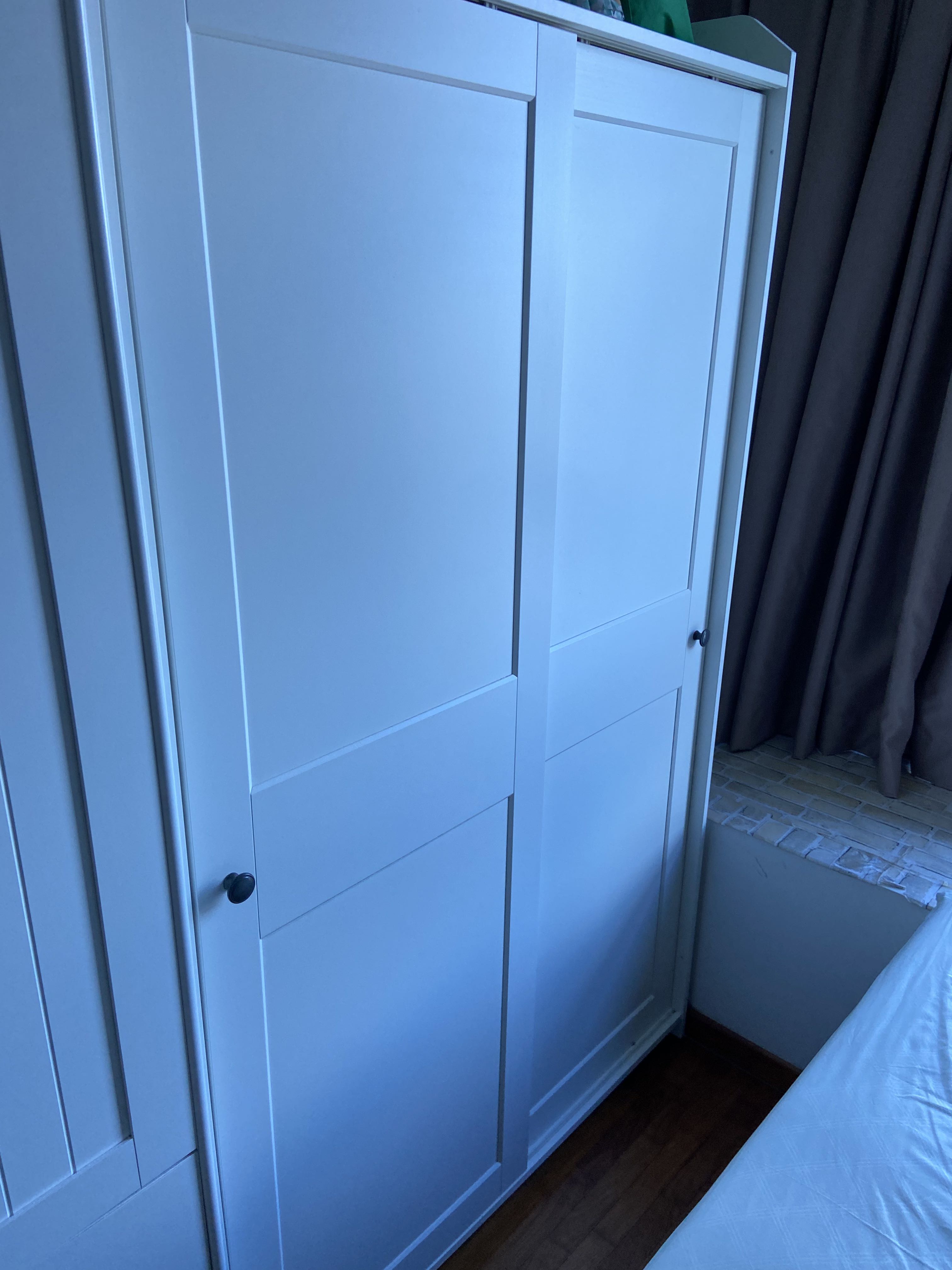 IKEA Wardrobe (HAUGA) Comes w/ Sliding Doors (118x55x199), Furniture