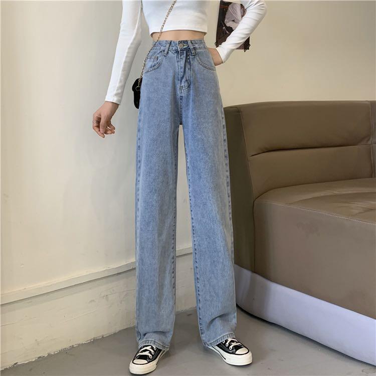 Baggy Jeans,WOMEN WIDE LEG JEANS BY SKT LATEST HIGH WAIST, 50% OFF