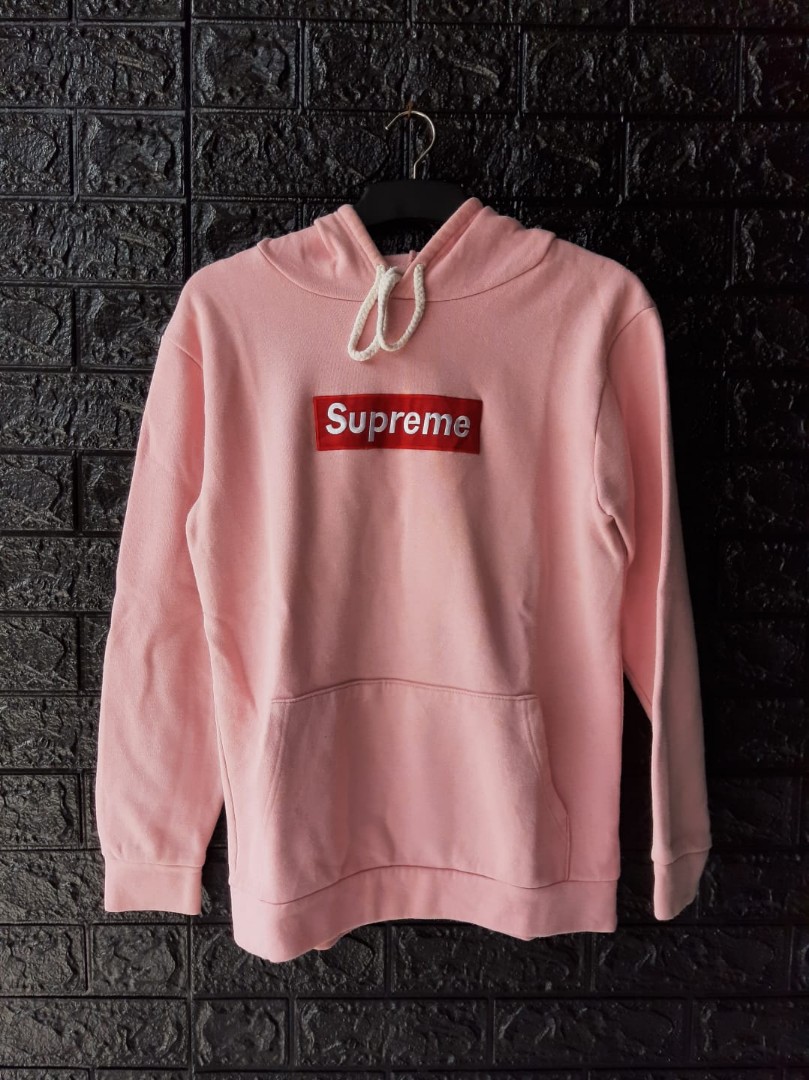 Jaket pink store supreme