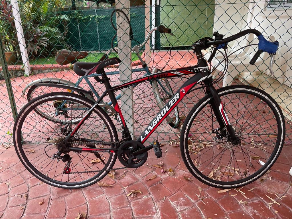 LANGROUER Speed Road Racing Bicycle [26 Inch 21 Speed Shimano Gear