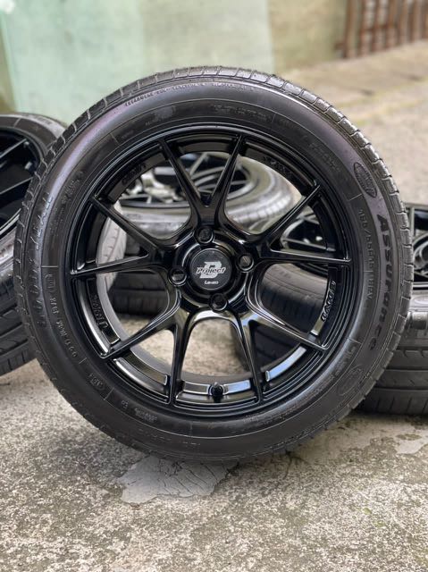 Lenso 15 inch sport rim Myvi g3 tyre 70%, Auto Accessories on Carousell