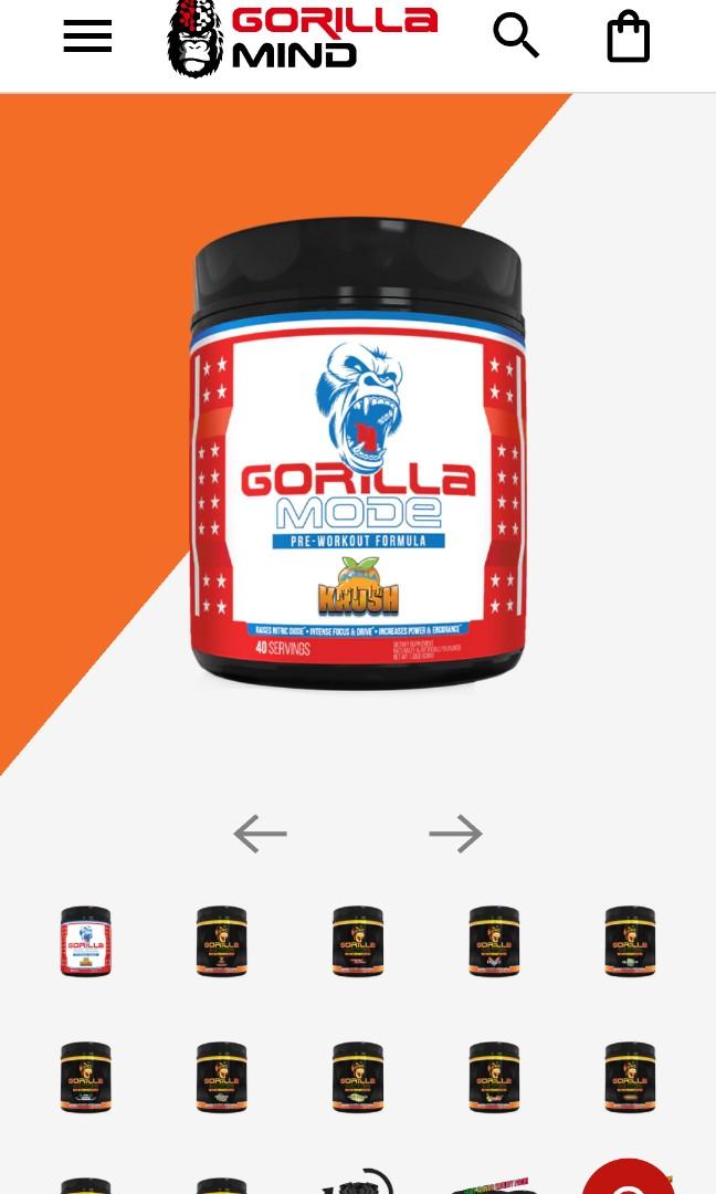 LIMITED EDITION GORILLA MODE PRE WORKOUT KRUSH FLAVOUR, Health