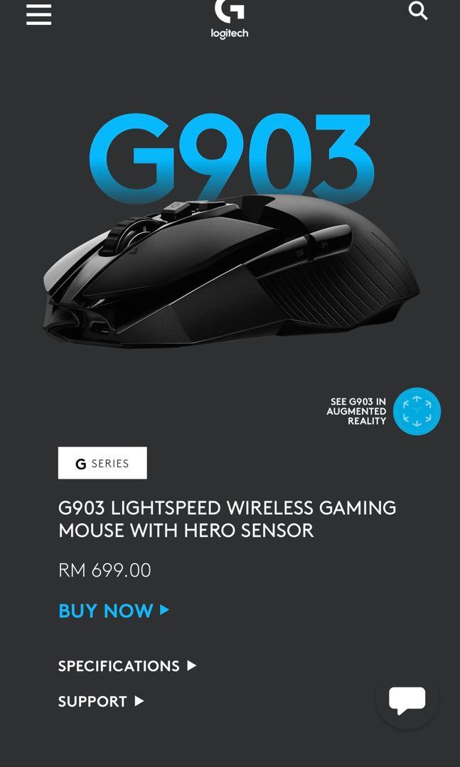 G903 LIGHTSPEED Wireless Gaming Mouse with HERO Sensor