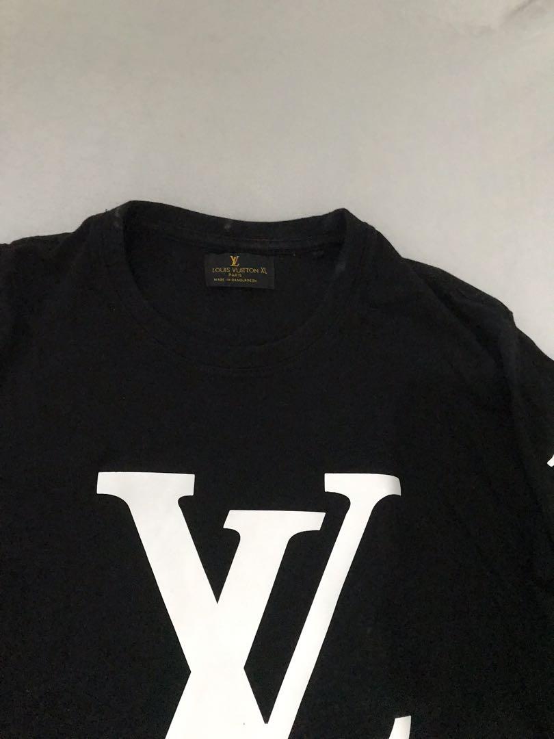LOUIS VUITTON LETTER Logo Black T-shirt Size $199.99 - PicClick