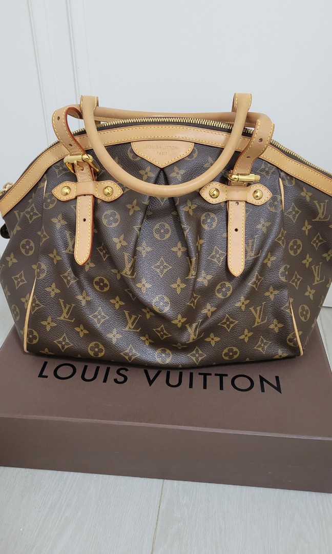 Louis Vuitton Tivoli PM Bag Monogram Canvas Brown 14.2in/36cm For