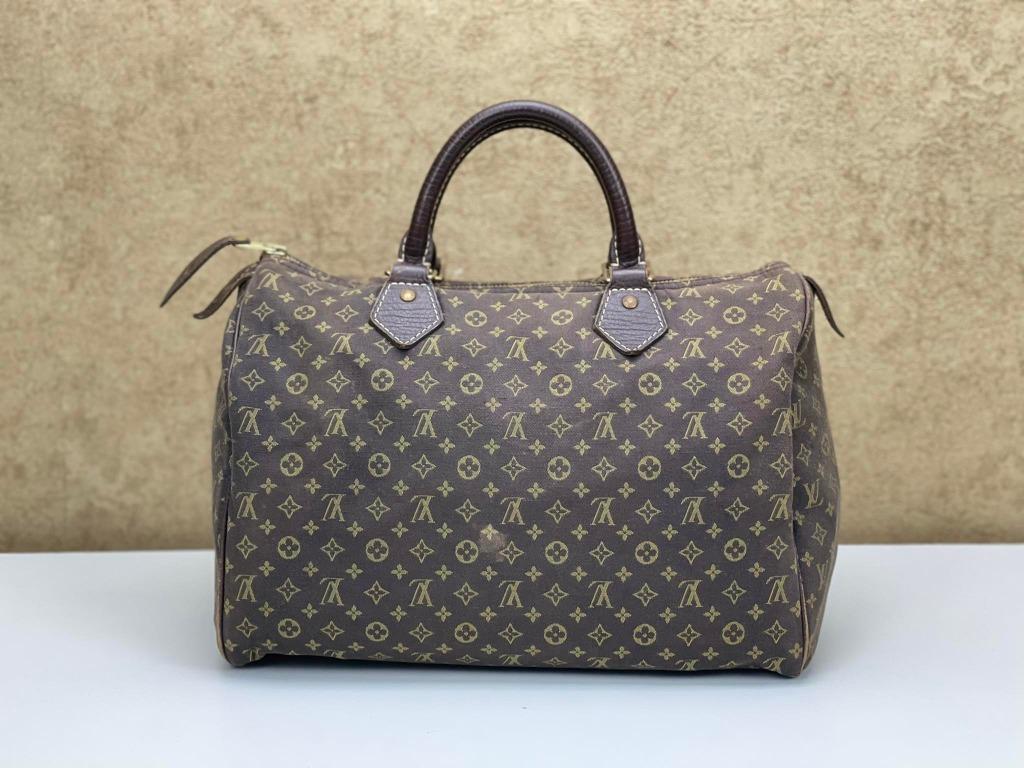 Speedy 30 LOUIS VUITTON monogram Idylle, grey fabric For Sale at