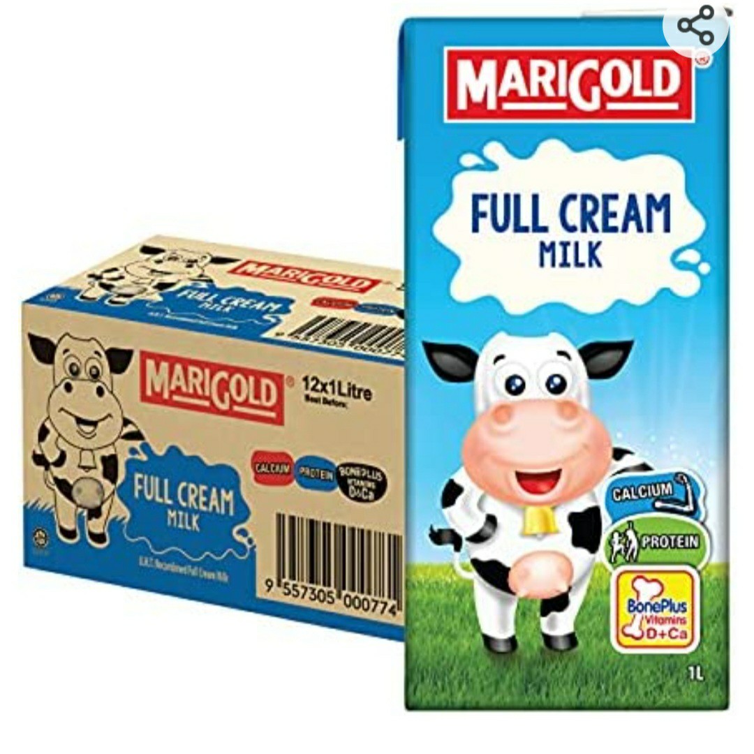 Marigold Full Cream UHT Milk, Food & Drinks, Beverages on Carousell