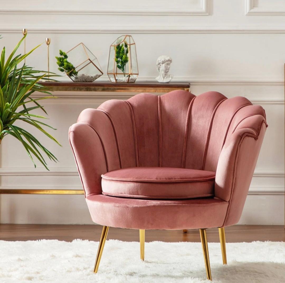 Mermaid Pink Vanity Chair