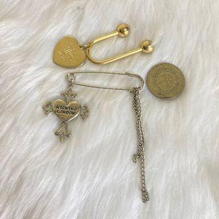 Michiko London Silver Tone Pin Brooch