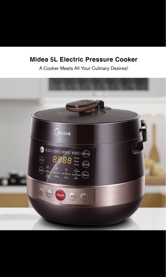Midea electric pressure cooker, TV & Home Appliances, Kitchen