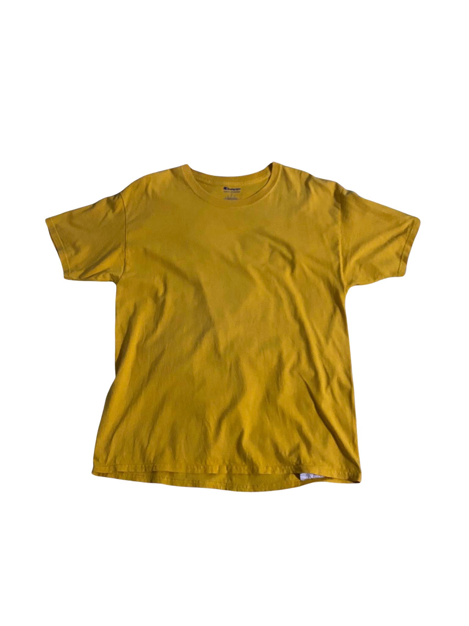 Mustard Yellow CHAMPION Plain T Shirt Men s Fashion Tops Sets Tshirts Polo Shirts on Carousell