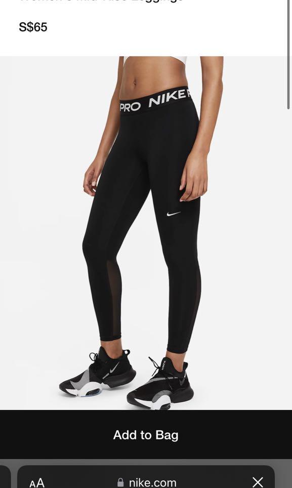 Nike Women Swoosh Run Leggings XS Black, Women's Fashion, Activewear on  Carousell