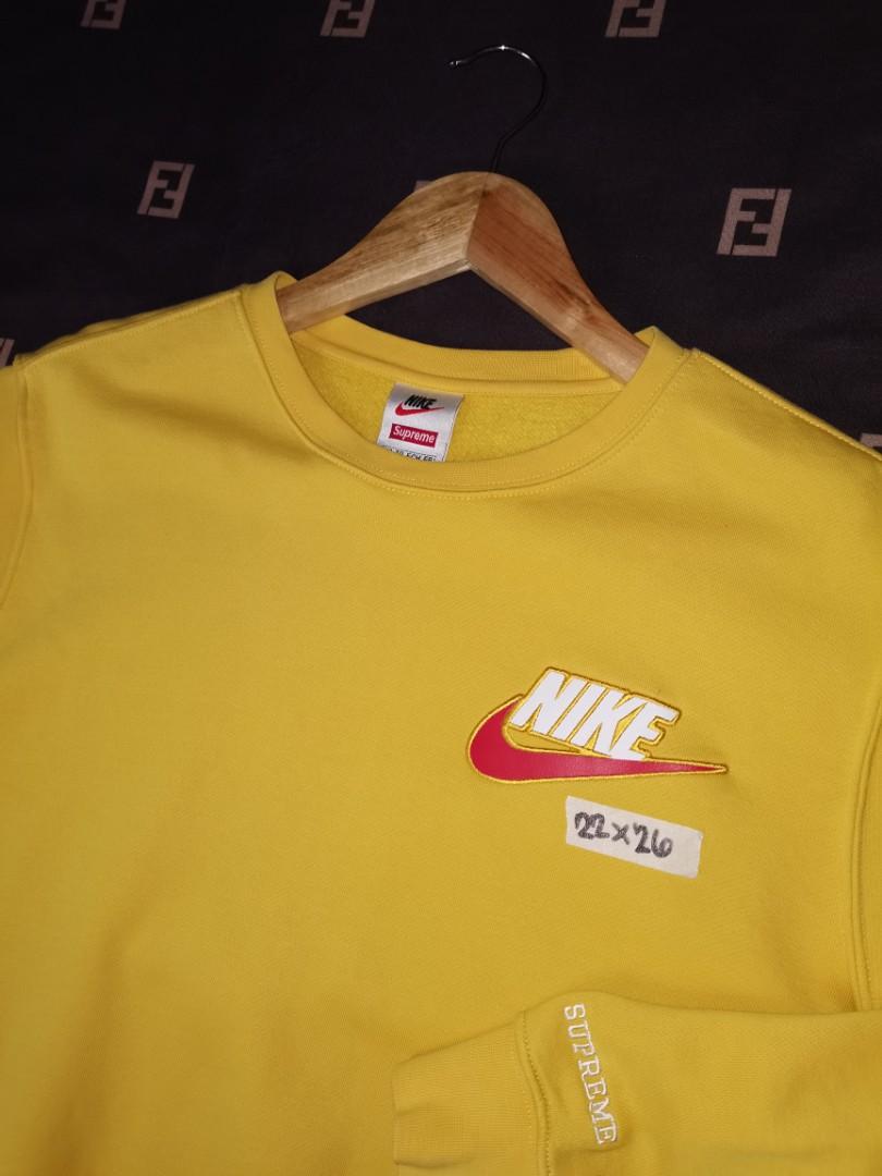 Supreme nike crewneck online mustard