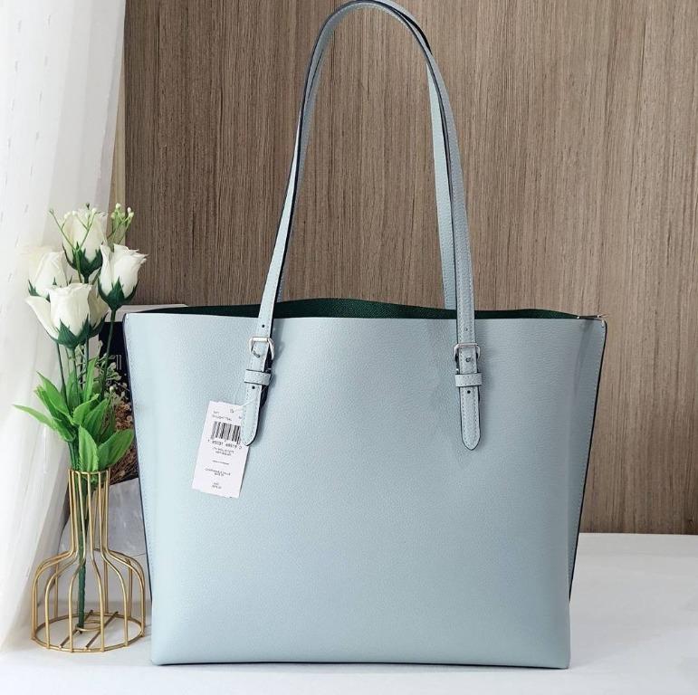 Coach mollie tote blue sales