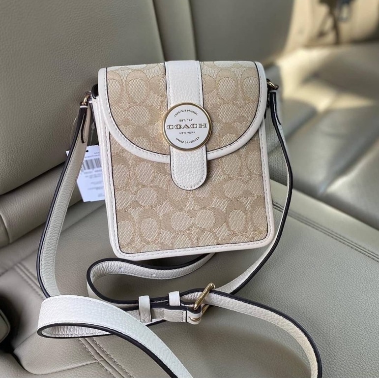 Original Coach North/South Lonnie Crossbody In Signature Jacquard C8321 ...