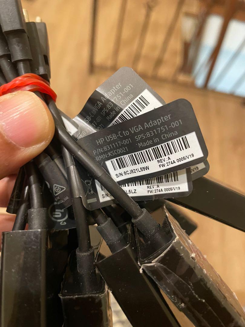 (Original) HP USB C TO VGA DISPLAY ADAPTER, Computers & Tech, Parts